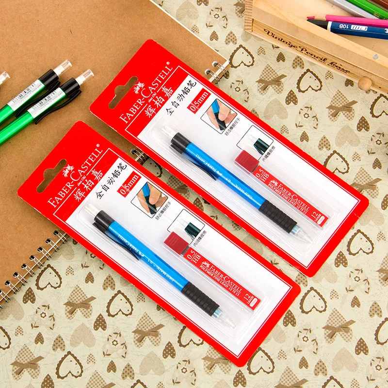 Faber-Castell 1338 полностью автоматические карандаши 0,5 мм пишущий карандаш набор 4 цвета на выбор канцелярские принадлежности для начальной школы с заправкой
