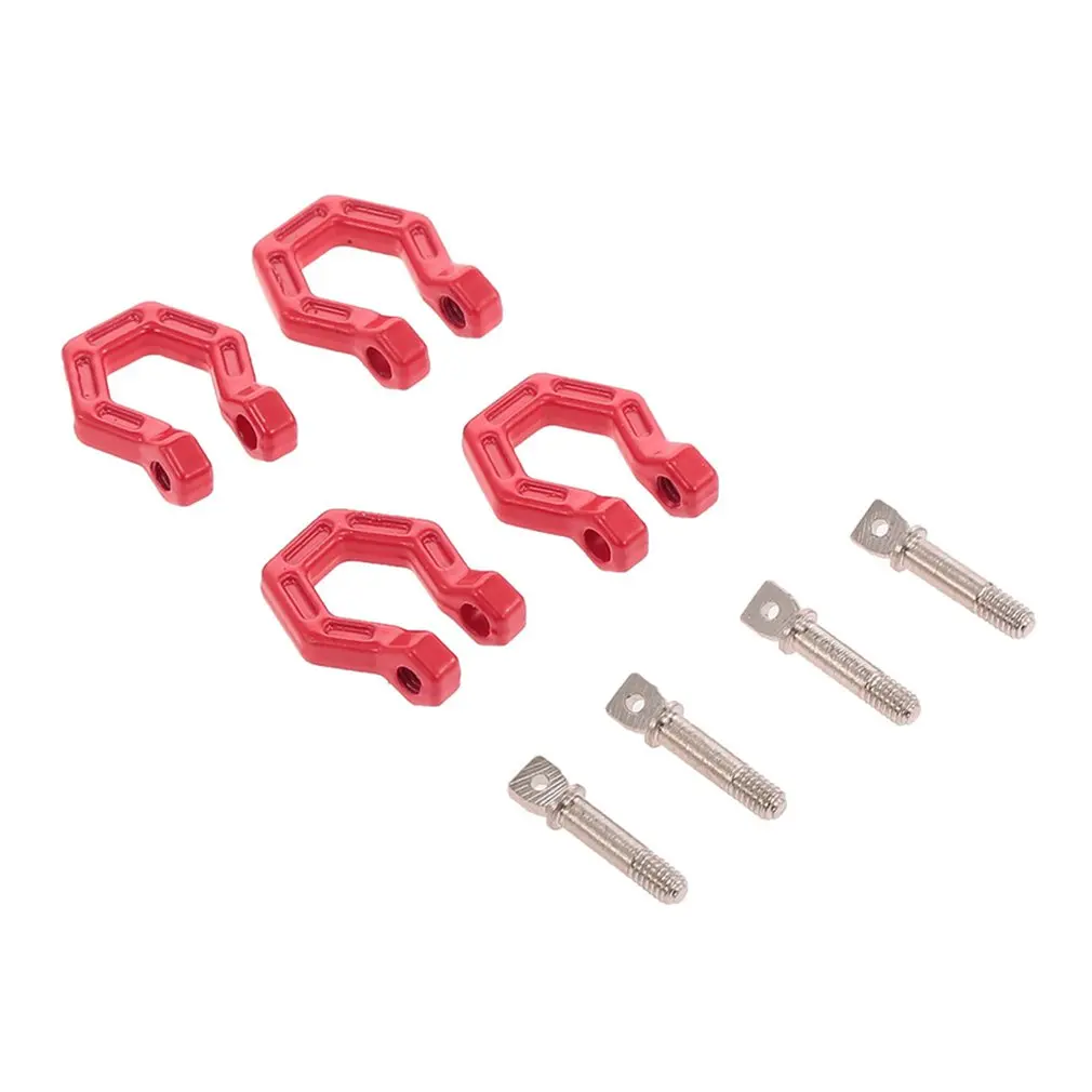 

4Pcs Metal Bumper D-ring Tow Hook For 1/10 RC Crawler Car Traxxas TRX-4 Axial Rescue Parts For RC Car Crawler