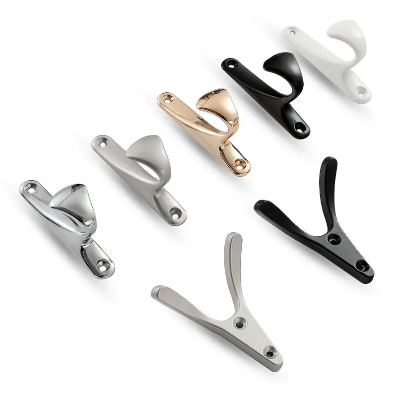 

Bathroom Wall Door Hook Kitchen Rack Hooks Zinc Alloy Towel Hanger Key Holder Rack Multi-Purpose Storage Hooks