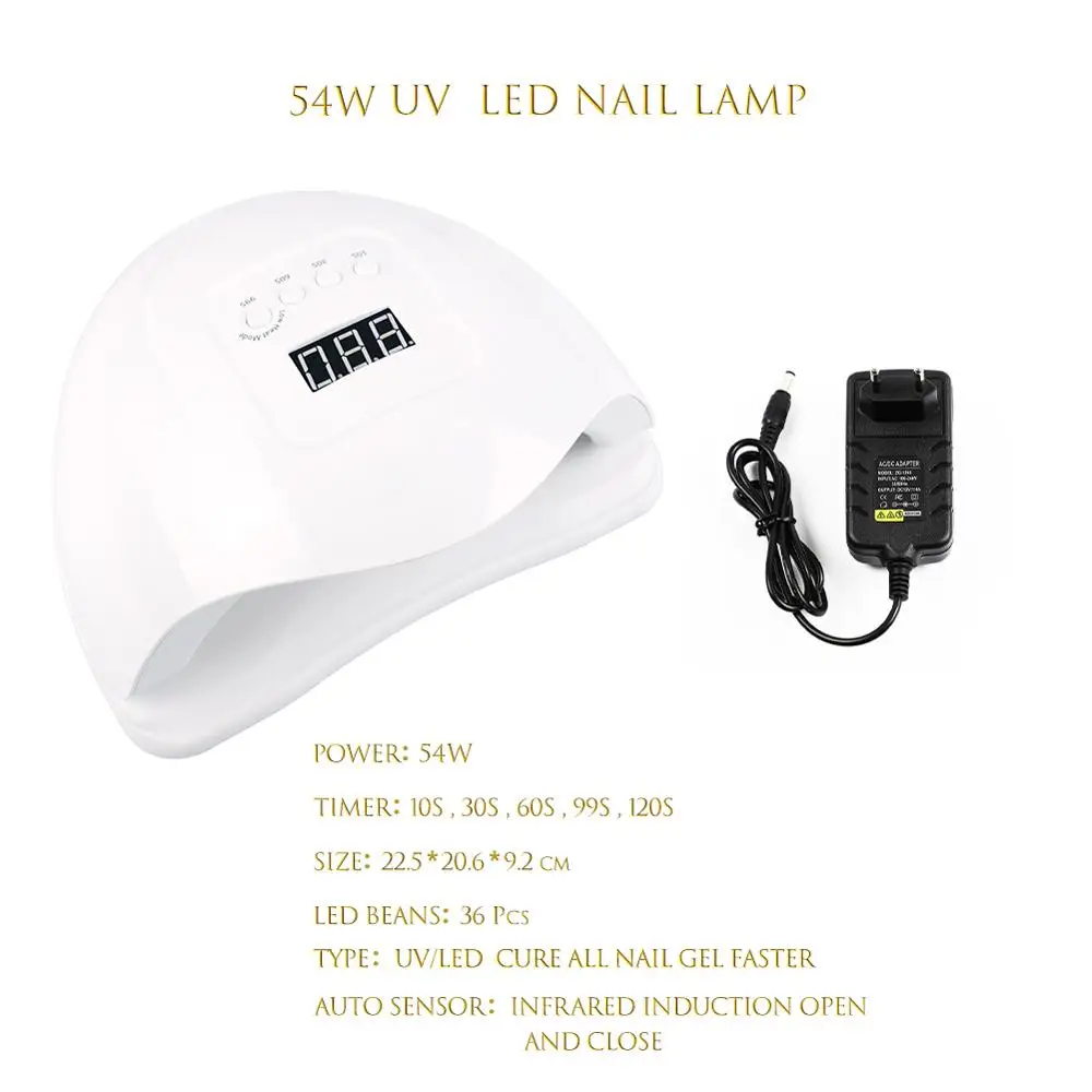 Набор для маникюра COSCELIA набор гель лаков СВЕТОДИОДНЫЙ УФ лампа электрическая