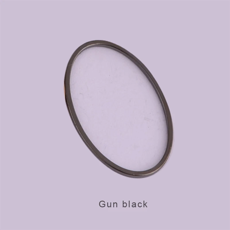 gun black color 20 шт./лот, полые латунные Овальные Подвески в форме эллипса, медные минималистичные геометрические подвески для браслета, аксессуары для ювелирных изделий diy - Окраска металла: gun black color