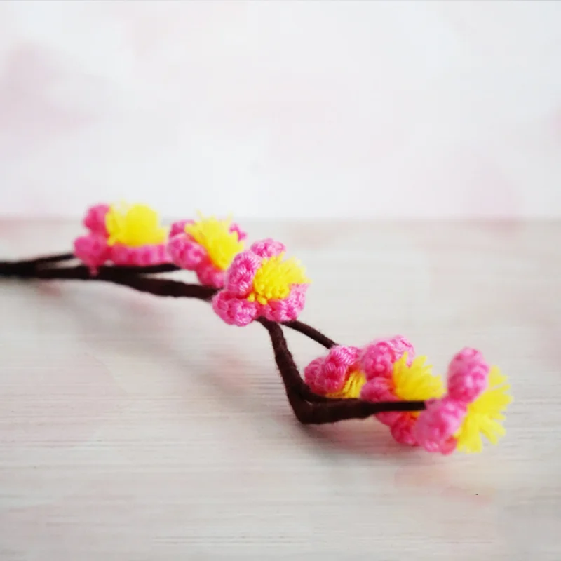 Ручной Работы Цветочная композиция цветок сливы искусство домашнее украшение