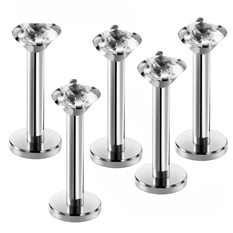 5 шт. с украшением в виде кристаллов Стразы Украшения для Пирсинга Носа Кольцо