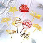 Рождественские акриловые украшения для торта