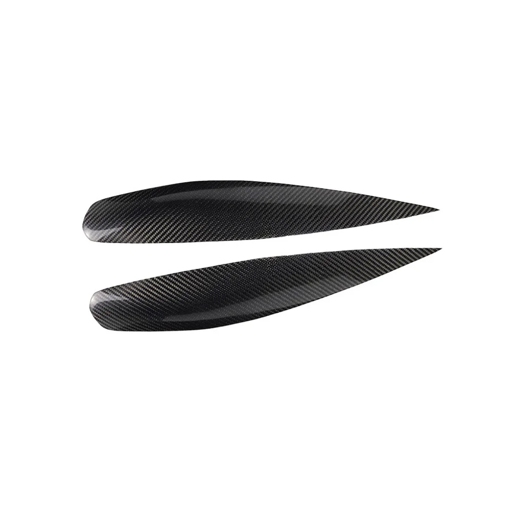 

2pcs Headlight Eyebrows Eyelid Sticker Trim Car Styling Carbon Fiber Trim Compatible with Mitsubishi Lancer