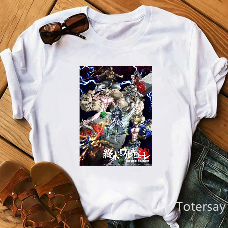 

2021 Record Of Ragnarok T Shirt Anime Clothes Cartoon Print T-Shirt Funny Women Clothes Female Clothing Tee Short Sleeve Top