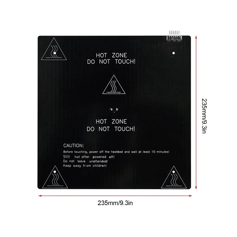 24V 3D принтеры очаг MK3 нагревательная платформа Алюминий пластина 235X235Xm с 90 см