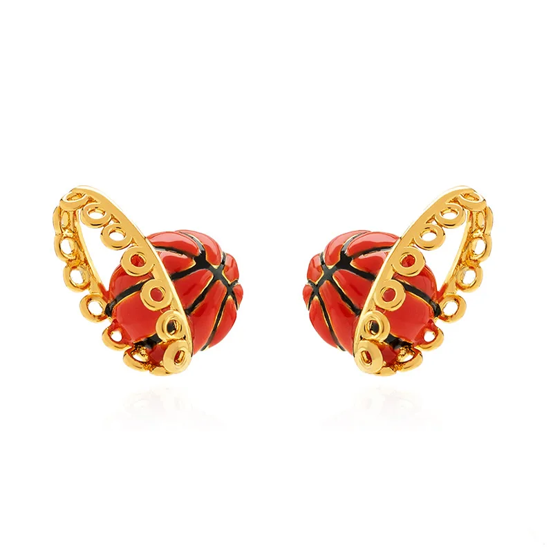 

Cute and Fun Personality Basketball Earrings Men and Women Round Ball Sports Student Earrings Fashion and Vitality Birthday Gift