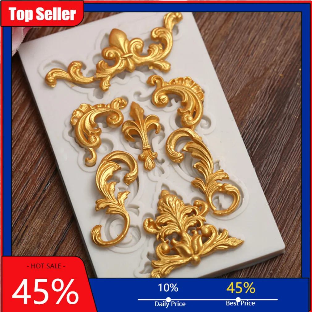 

European Style Embossed Silicone Mold New Product Creative Handmade DIY Fondant Dessert Cake Baking Tools Supplies