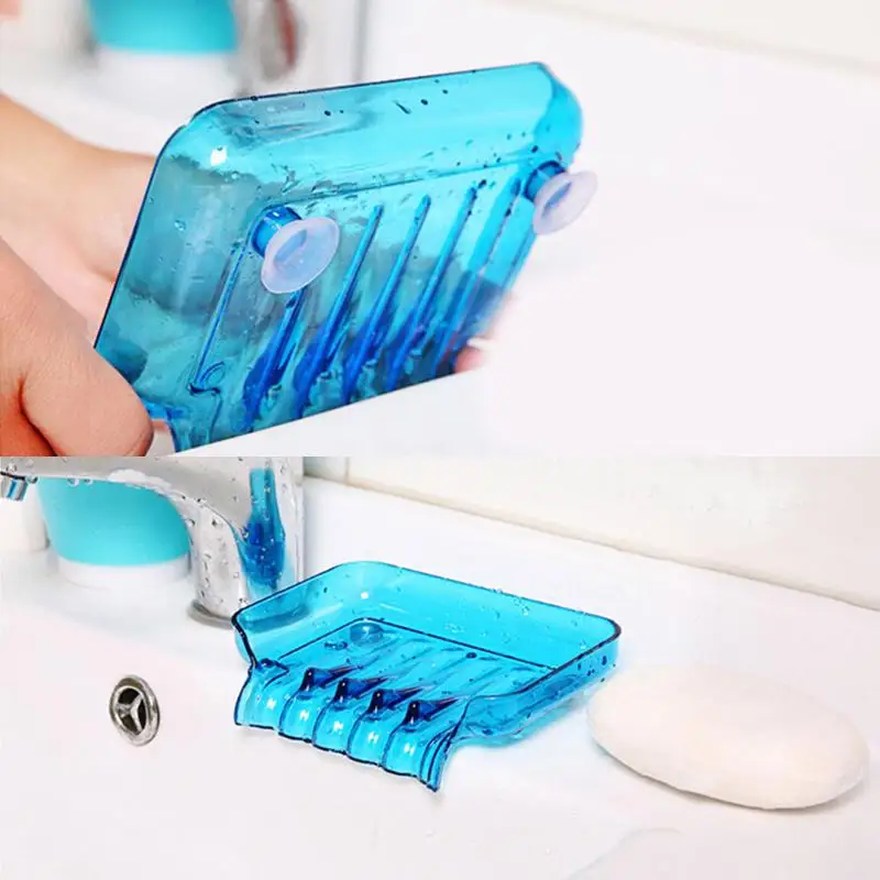 Коробочка для мыла душа мыльница хранения пластин лоток корпус всасывающий