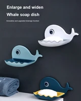 whale shaped non perforated soap holder bathroom drain soap box toilet soap holder wall mounted shelf soap dishes self adhesive