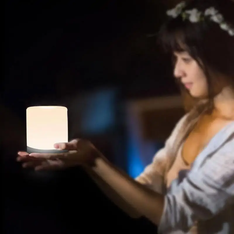 Ночник светодиодный 7 цветов с зарядкой по USB портативный энергосберегающий