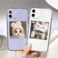 for iphone 11 case shockproof funda iphone 12 pro max 7 8 plus 6s xr xs se 2020 coque iphone 13 mini clear cute cat phone covers
