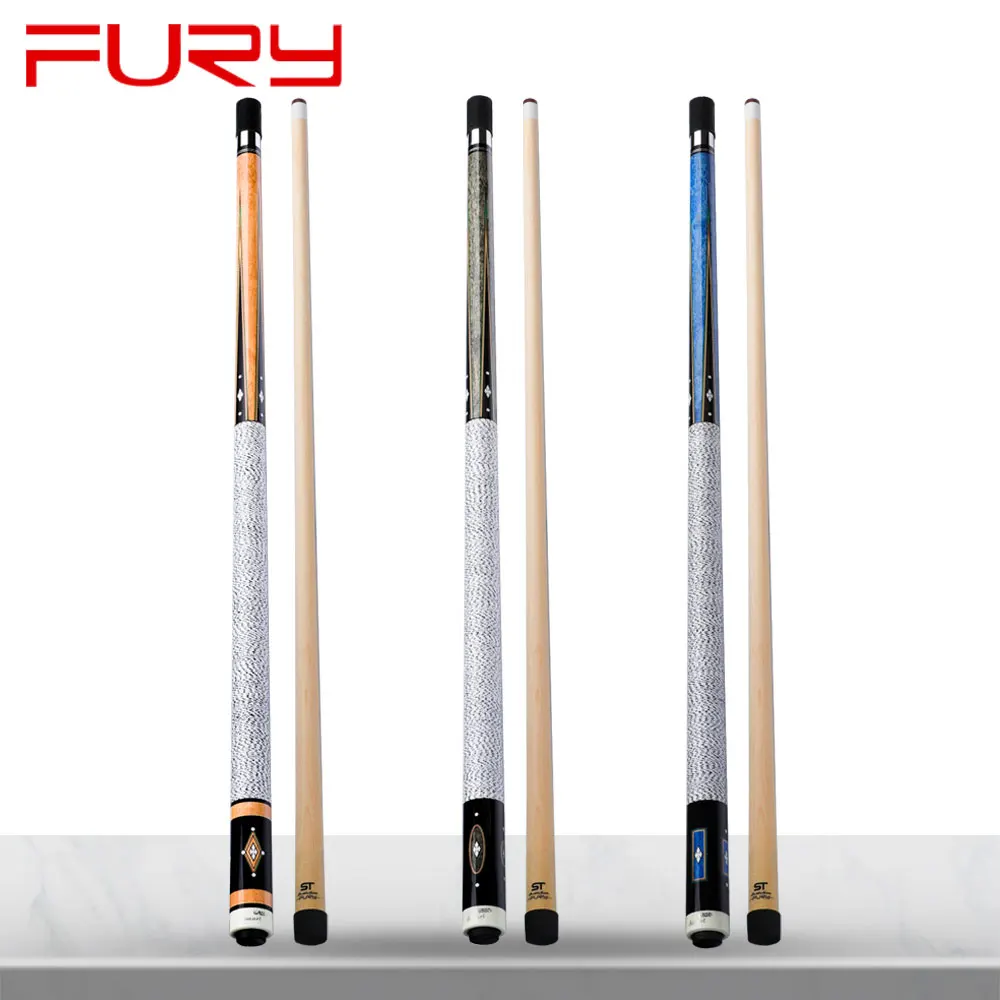 

FURY BL Billiard Pool Cue 13mm M Tip Selected Maple Half Tecnologia Shaft Inlay Professional Billar Stick with Case