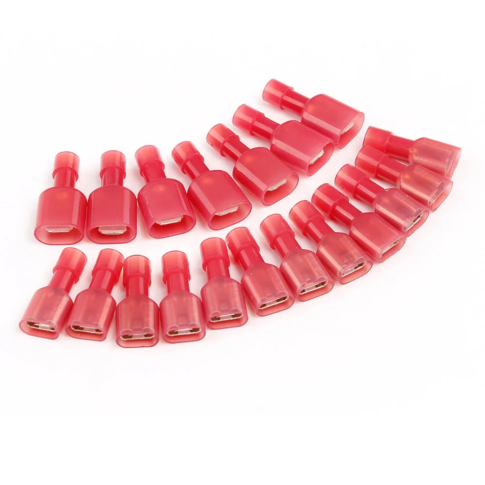 50 шт./25 пар синий/красный/желтый Лопата обжимные разъемы Мужской и Женский нейлон