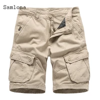 samlona mens casual shorts sexy leisure pacthwork multi pocket zipper 2021 summer new casual beach short pants male clothes