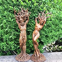 garden decorative sculpture resin 3d upright human manwoman figure statue for indoor outdoor