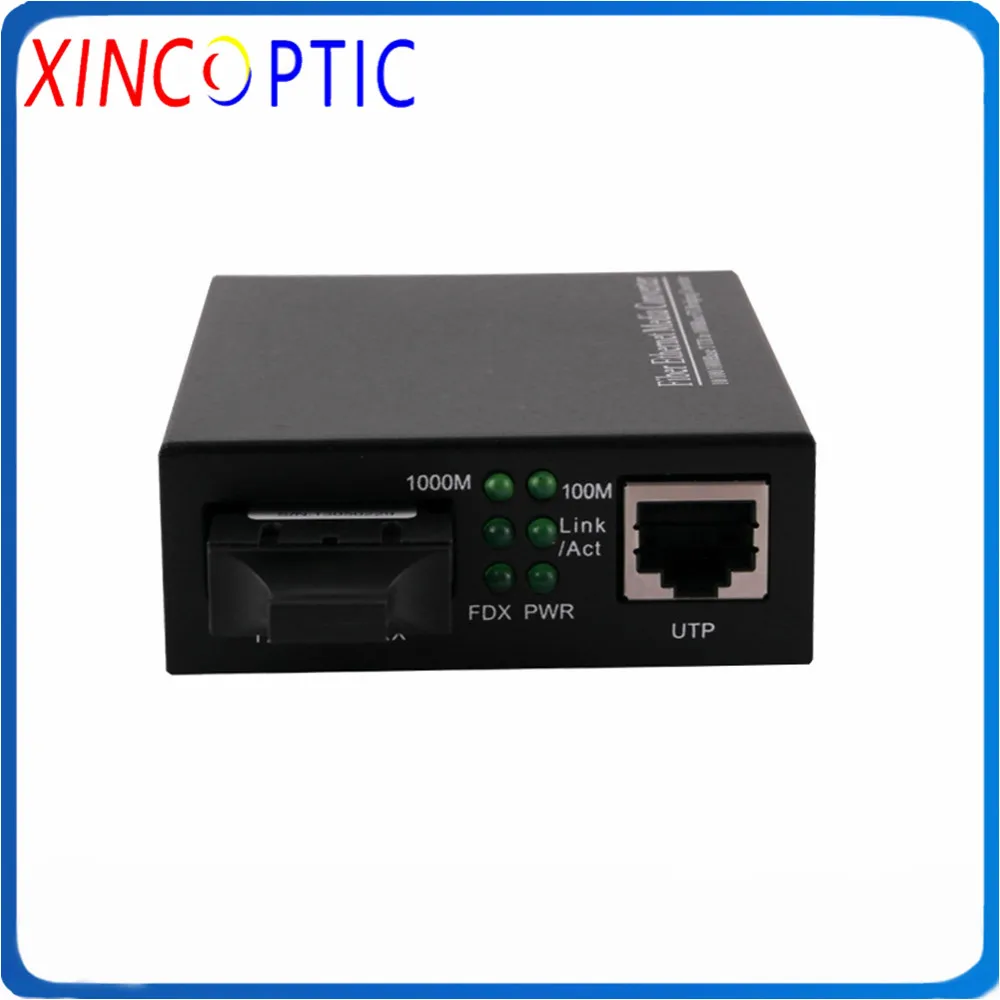 1000 м двойной волоконный медиаконвертер 40 км 1RJ45 10/100/1000 SM двойное волокно 1310 нм SC
