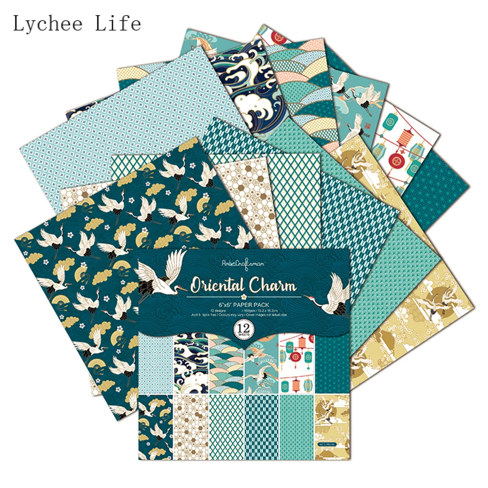 

Lychee Life 12 листов/партия, бумага для скрапбукинга С Рисунком Птиц, бумажная фотобумага для изготовления открыток, рукоделие «сделай сам»