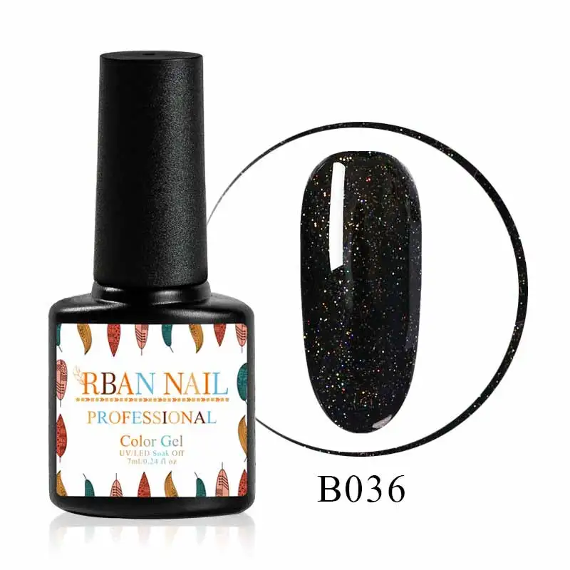 RBAN NAIL 7 мл УФ-гель для ногтей золотой блеск ногтей Laquer голографическая блестящая гель лак замачиваемый лак для творчества маникюрное украшение - Цвет: M30168