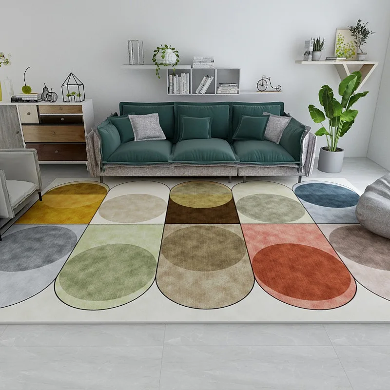 

Nordic Carpet And Rug For Living Room Bedroom Geometry Pattern Large Area Rug Velvet Tea Coffee Table Decorative Floor Mat Dywan