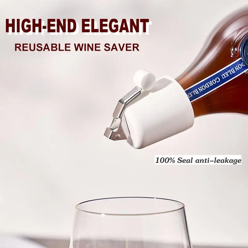 

Zezzo® High-End Reusable Wine Saver Bottle Stopper Vacuum Sealer Reusable Preserver Easy Keep For Home Kitchen Tools Accessories