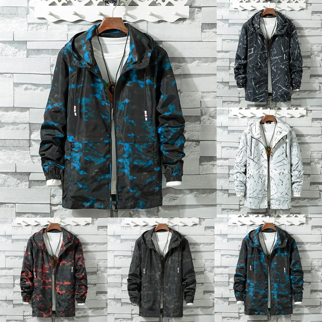 Мужская куртка с капюшоном повседневная модная большая удобная пальто