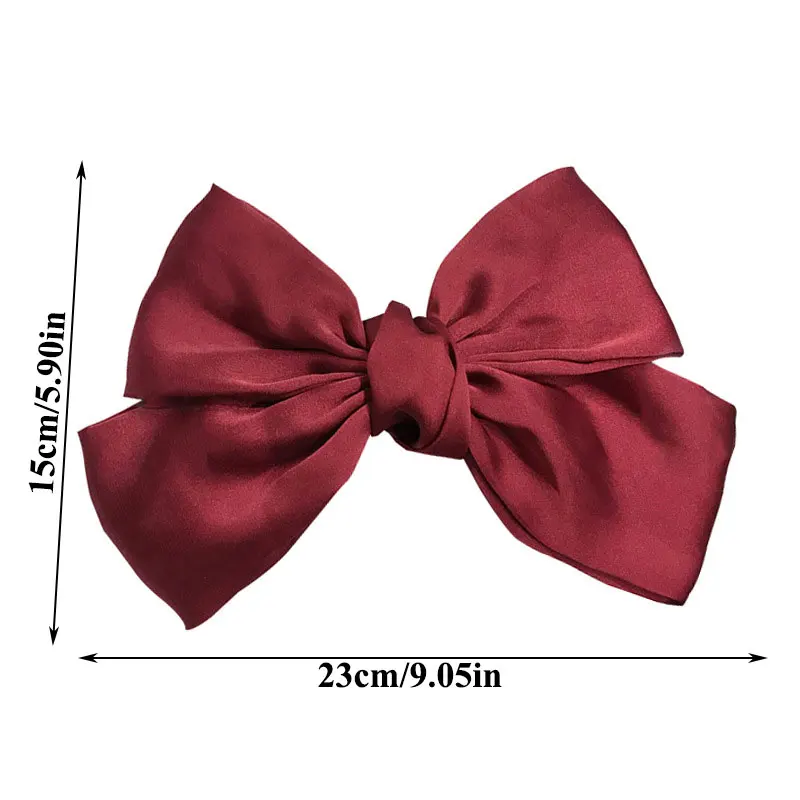 

Double Layer Butterfly Hair Clip Pure Color Top Clip Barrettes Oversized Bow Hair Accessories Satin Big Bowknot Hairpins