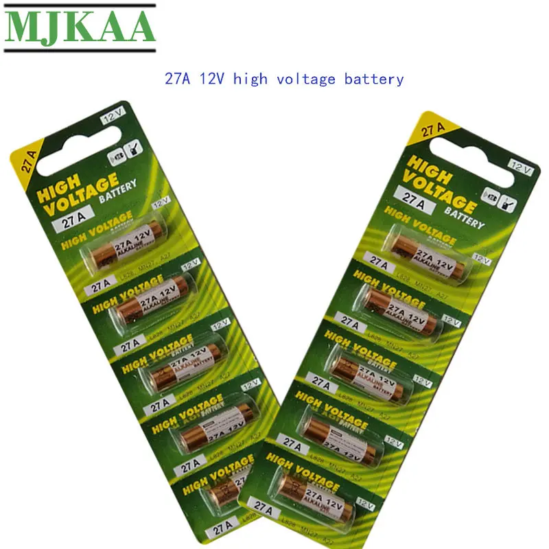 Первичная сухая щелочная батарея MJKAA 10 шт. 27 а 12 В G27A GP27A A27 L828 V27GA EL812 EL 812 CA22 A27BP для