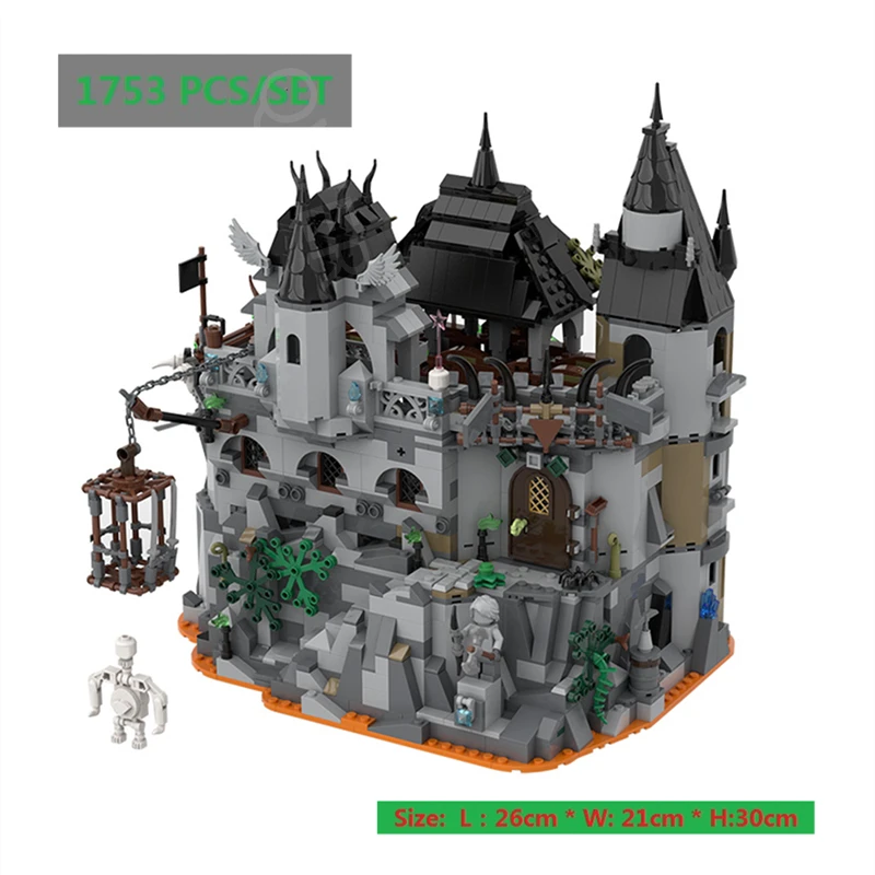 

Новый набор «городская улица» вид архитектурные кубики MOC-53816 вулканической лавы бастион замок креативный идеальный макет, строительные бл...