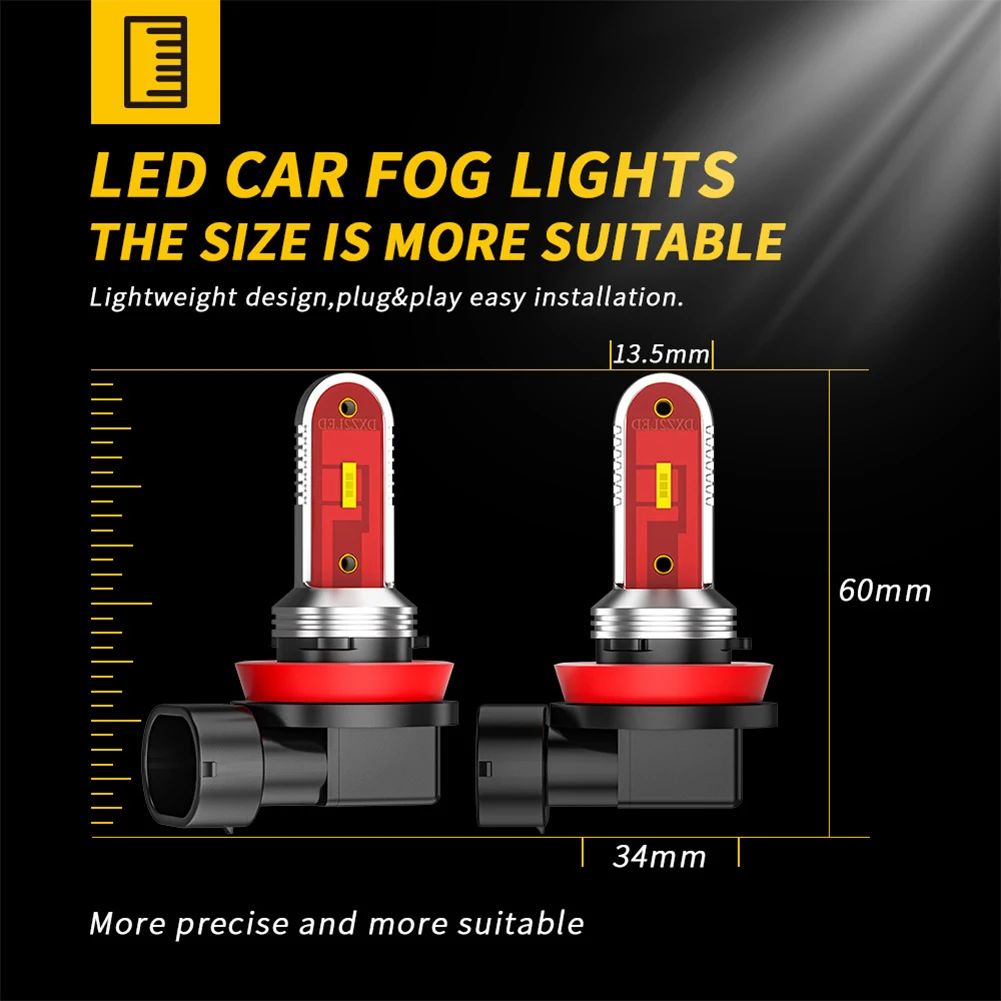 2 шт. алюминиевые передние светодиодные противотуманные фары дальнего света