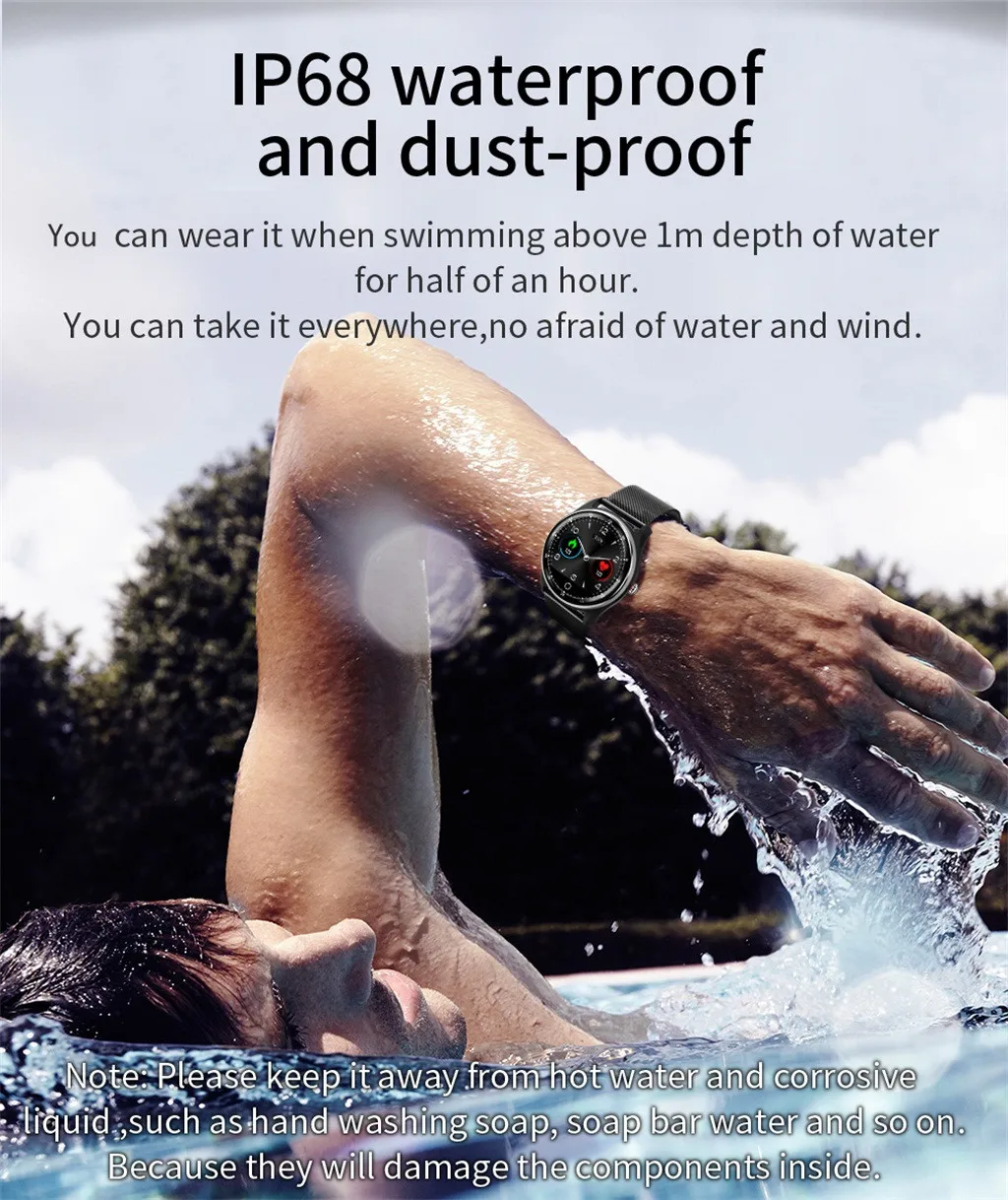 Водонепроницаемые Смарт-часы спортивный фитнес-браслет монитор сна для Android