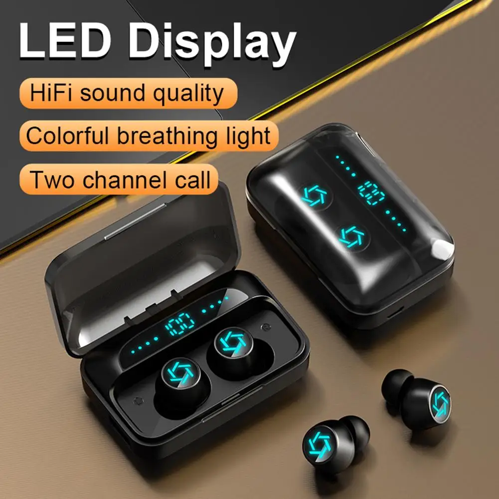 TWS-наушники с поддержкой Bluetooth 5 0 и зарядным футляром на 4000 мА · ч | Электроника