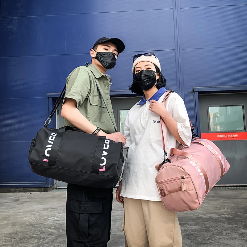 Large Capacity Waterproof Oxford Travel Bag Unisex Zipper Fitness Gym Yoga Sports Handbag Shoulder Messenger Bag Duffle Luggage