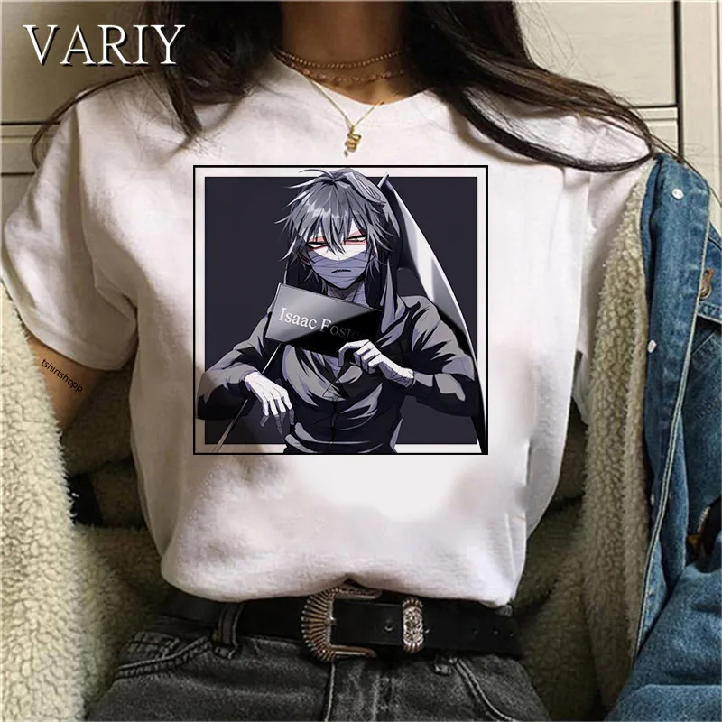 Футболка женская с рисунком Ангела Смерти топ японским аниме майка Айзек Зак