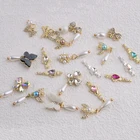 10 шт., ювелирные изделия, подвески для ногтей, крылья ангела, Бабочка, жемчуг, зародыши, кристаллы, Стразы для ногтей, искусство, кулон, украшения для ногтей