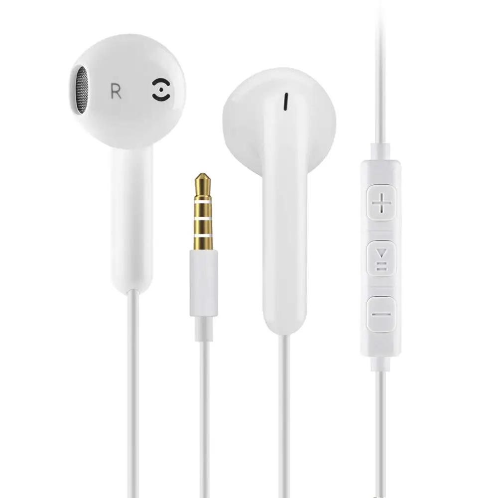 Вкладыши наушники проводные С микрофоном Пульт ДУ со звуковым управлением