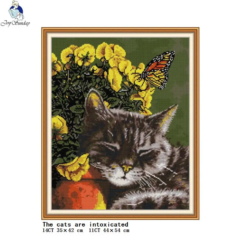 Набор для вышивки крестиком с кошками 14 шт. 11 шт.|Упаковка| |