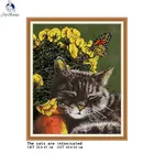 Набор для вышивки крестиком с кошками, 14 шт., 11 шт.