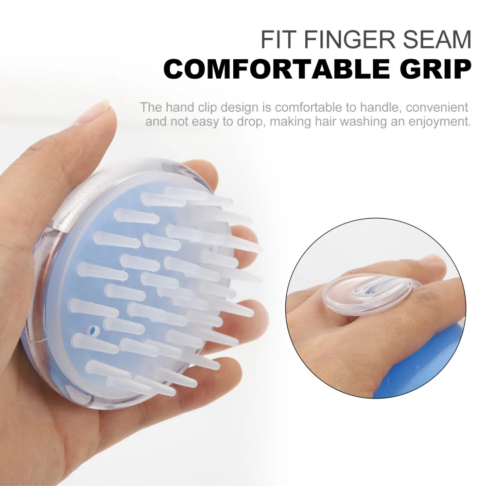 

5pcs Handheld Hair Scalp Combs Massager Silicone Shampoo Brushes