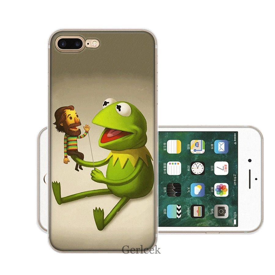 Чехол для мобильного телефона iPhone 11 Pro XR X XS Max 6 6S 7 8 Plus Cover 5 5S SE лягушонок Кермит