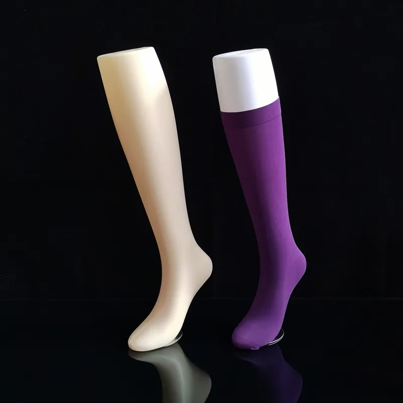 55cm Mannequin Leg Model Plastic White Skin Color Female Middle Leg Silk Stockings Sports Stockings Stockings Foot Model Display
