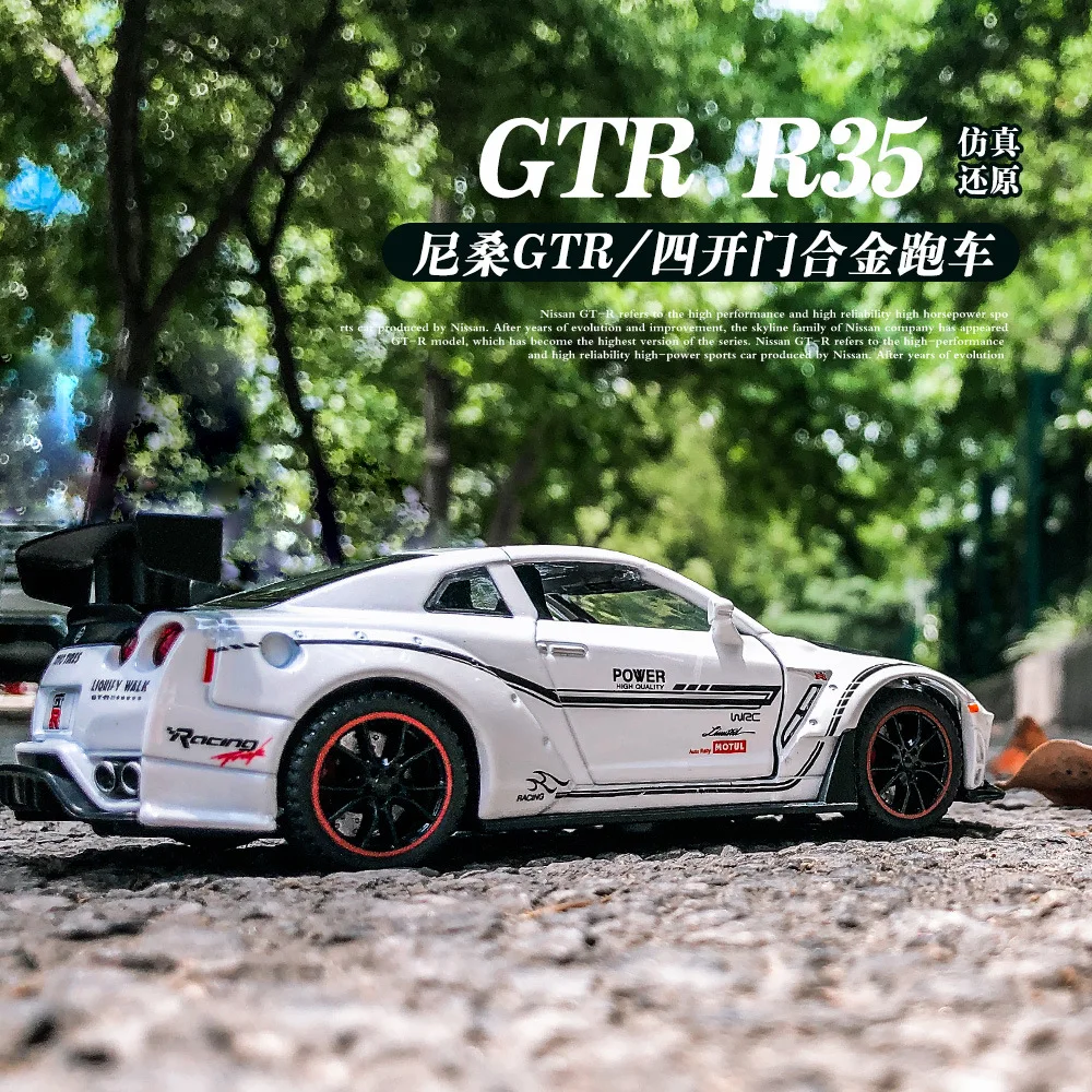 1:32 Nissan GTR R35 гонки Diecasts & Toy транспортные средства металлическая модель автомобиля