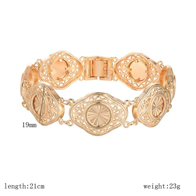 19MM Big Wide Women Ladies 585 Rose Gold Color Toggle Bracelet Hollow Pattern Chains | Украшения и аксессуары