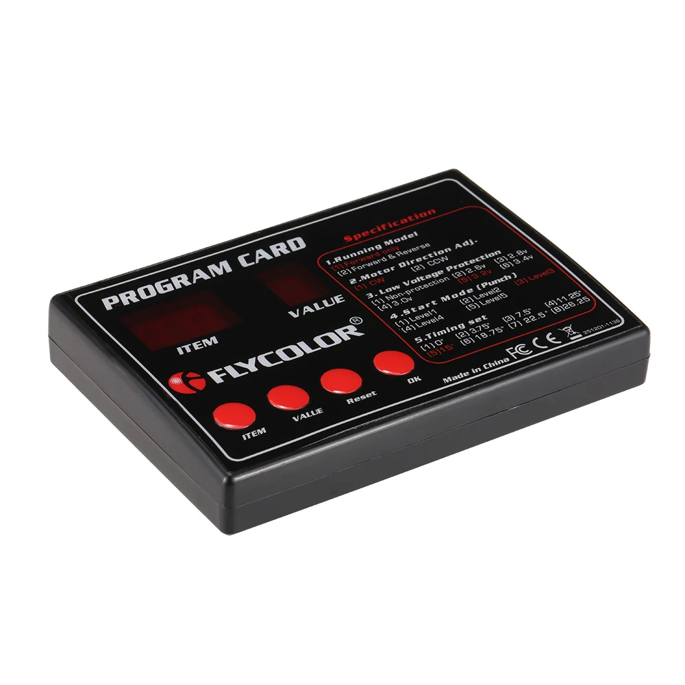 

Original Flycolor Programing Card for Flycolor FlyMonster Series RC Boats ESC Electronic Speed Controller