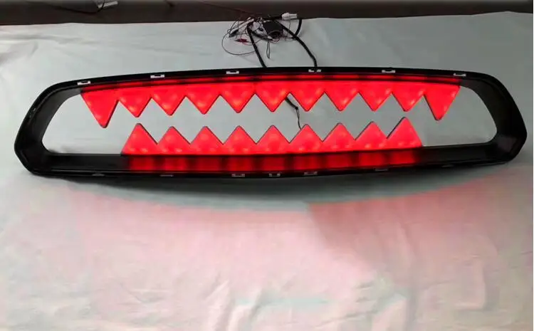 

NEW High Quality ABS Mesh Grille Trim Racing Grills For Ford Mustang 2015 2016 2017 2018 2019 2020 (With LED Light)