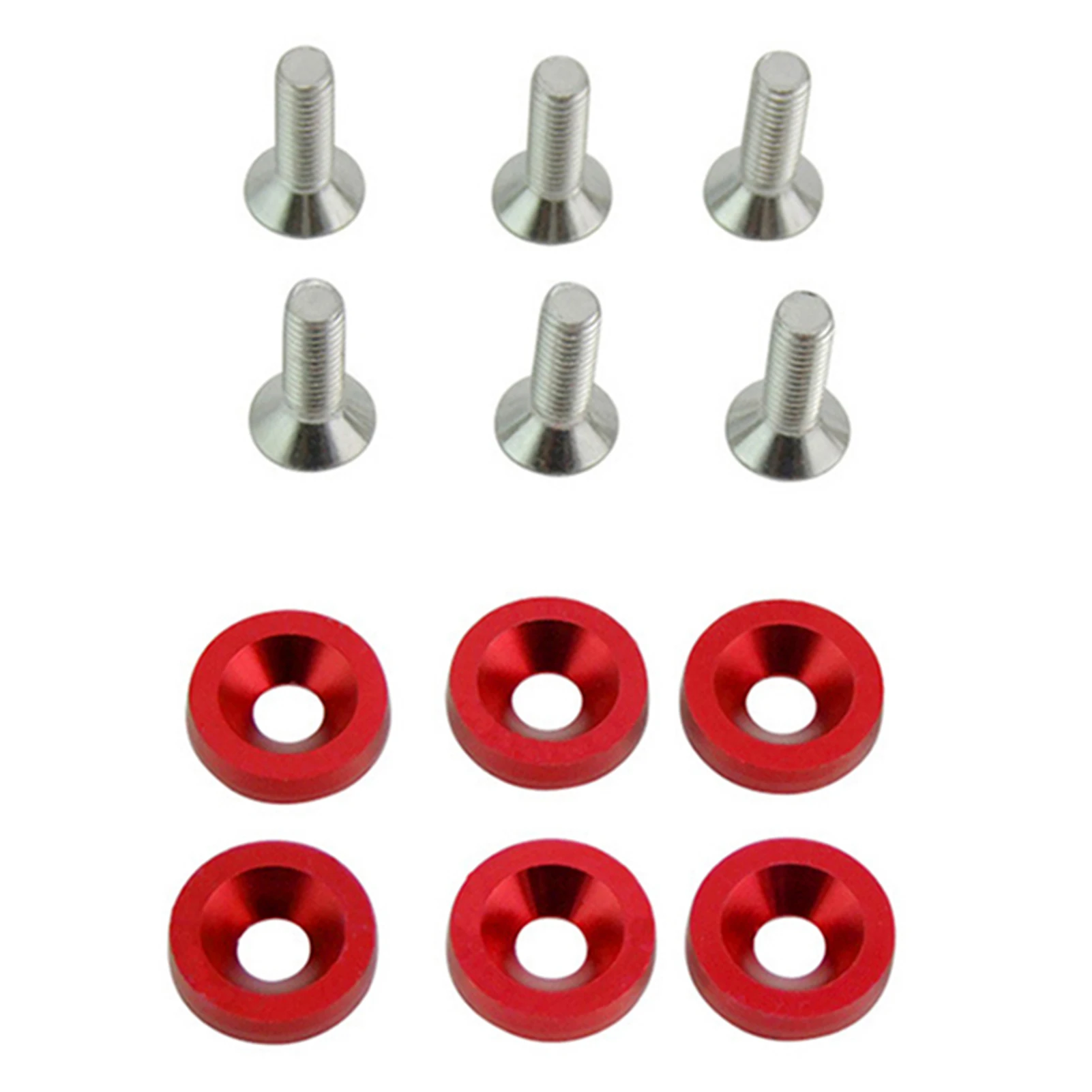 

6PCS/Set M8 Fender Washers And Bolt Motorcycle Modified Gasket License Plate Frame Gasket Engine Cover Gasket Decorative Screws