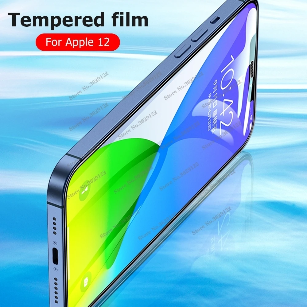 

1/3PCS Tempered Glass For iPhone 12 Pro Max Screen Protector For iphone 12 Pro With Frame i12 Mini For iPhone 12 Pro Max