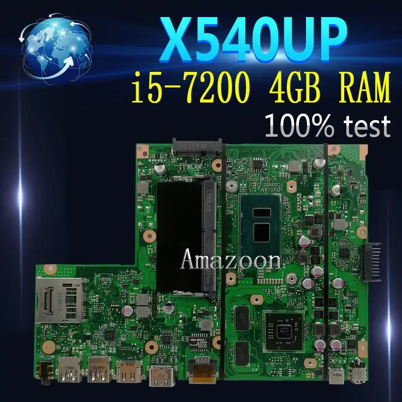 Amazoon X540UP laptop Motherboard X540UP X540U A540U R504U Mainboard i5-7200 4GB RAM