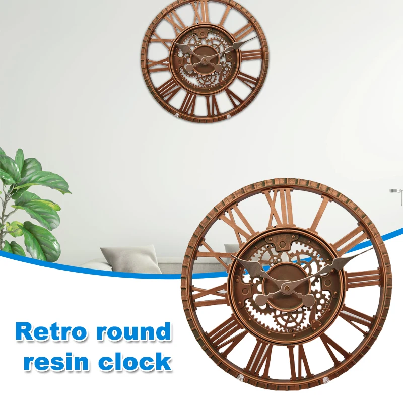 

Европейские часы в стиле ретро, бесшумные винтажные Промышленные часы с нумером для дома, гостиной, декоративная банка CSV